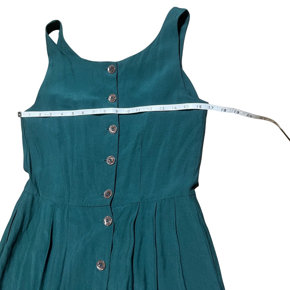 Vintage Green Button Down Maxi Dress with Blazer & Belt Outfit Boho Chic - Picture 5 of 7